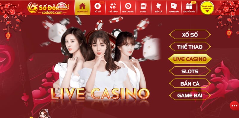 Sảnh live casino tại SODO66